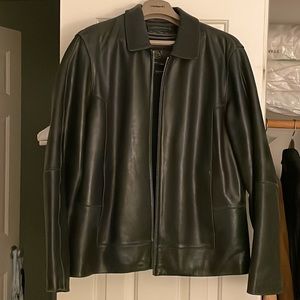 Men’s Wilson leather ¾ length zipper from black jacket